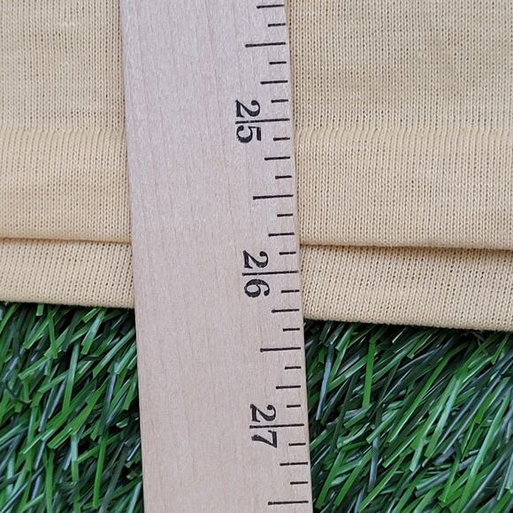 Vintage 90s MOD Preppy Polo Shirt Medium 20x26 Beige USA - Picture 10 of 10